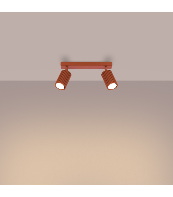 Karbon Minimalist Twin Ceiling Lamp 2 Red Ochre-3