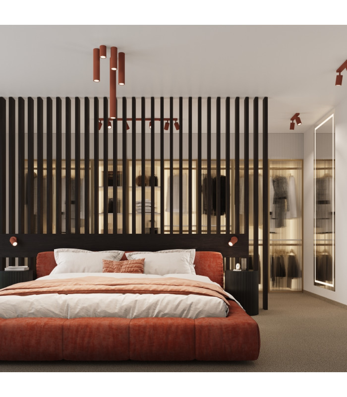 Karbon Minimalist Twin Ceiling Lamp 2 Red Ochre-11