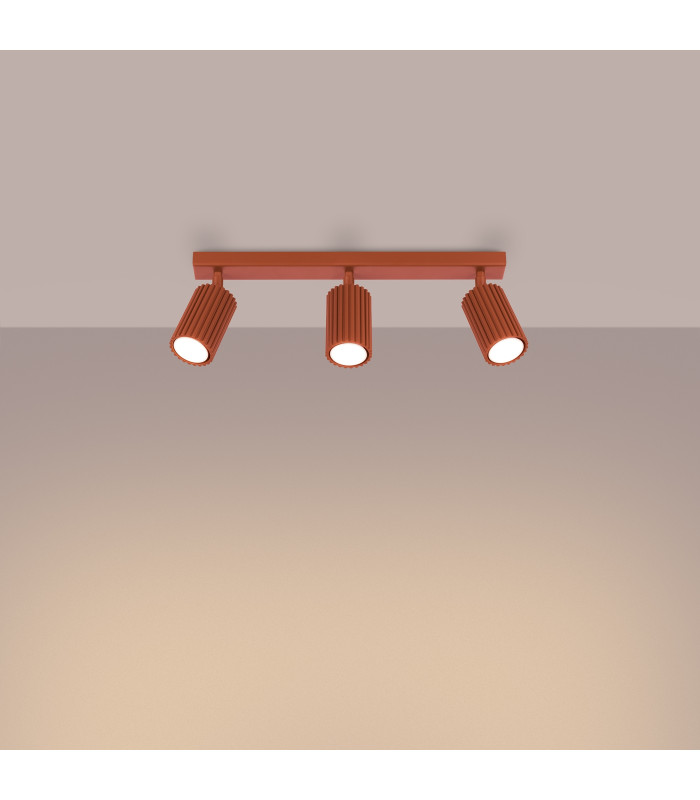 Karbon Minimalist Spotlight Bar 3 Light Red Ochre-3