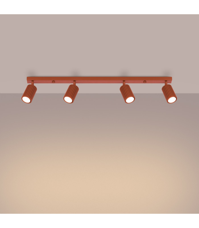Karbon Minimalist Spotlight Bar 4 Light Red Ochre-3