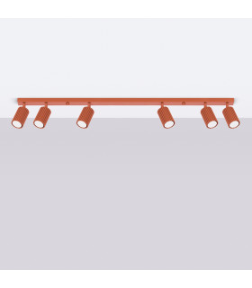 Karbon Minimalist Spotlight Bar 6 Light Red Ochre-2