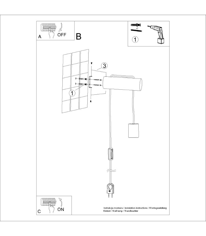 Nimbi Loft Wall Lamp E27 with Switch-11