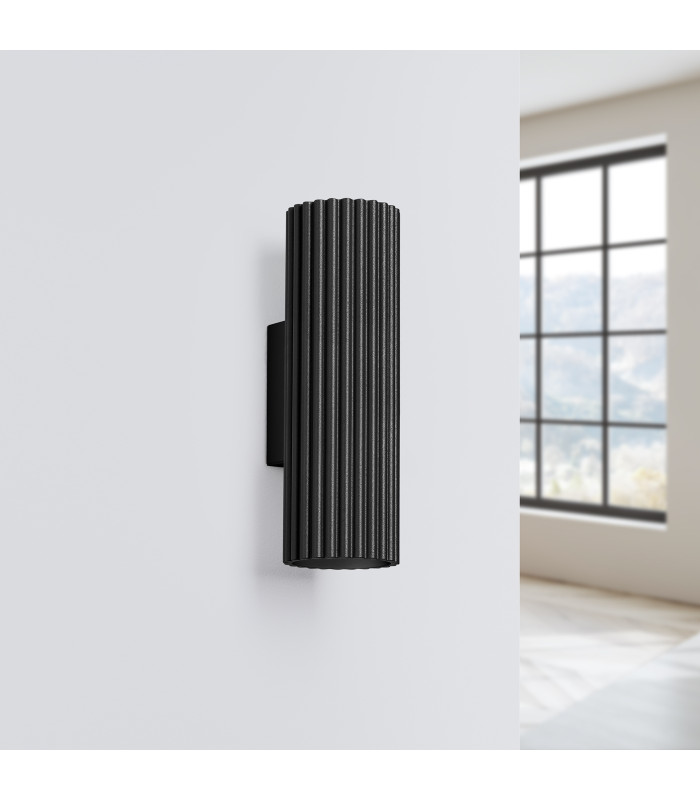 Karbon Minimalist Up Down Wall Lamp 20cm Black-2