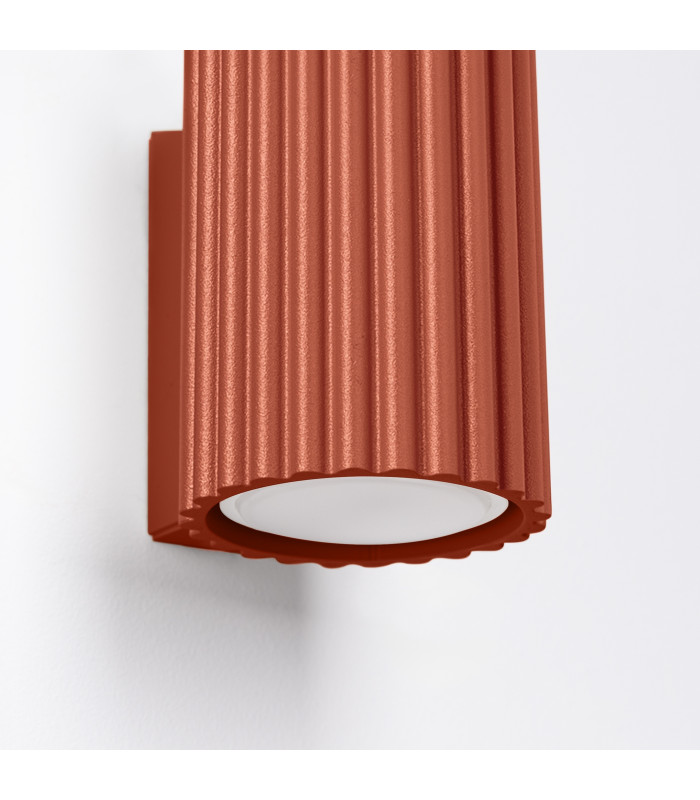 Karbon Minimalist Wall Down Lamp 10cm Red Ochre-6