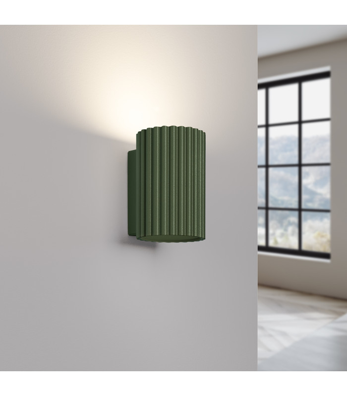 Karbon Minimalist Wall Down Lamp 10cm Olive Green-4
