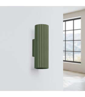 Karbon Minimalist Up Down Wall Lamp 20cm Olive Green-2