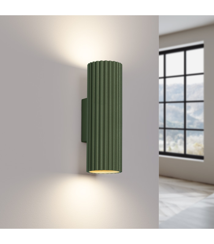 Karbon Minimalist Up Down Wall Lamp 20cm Olive Green-3