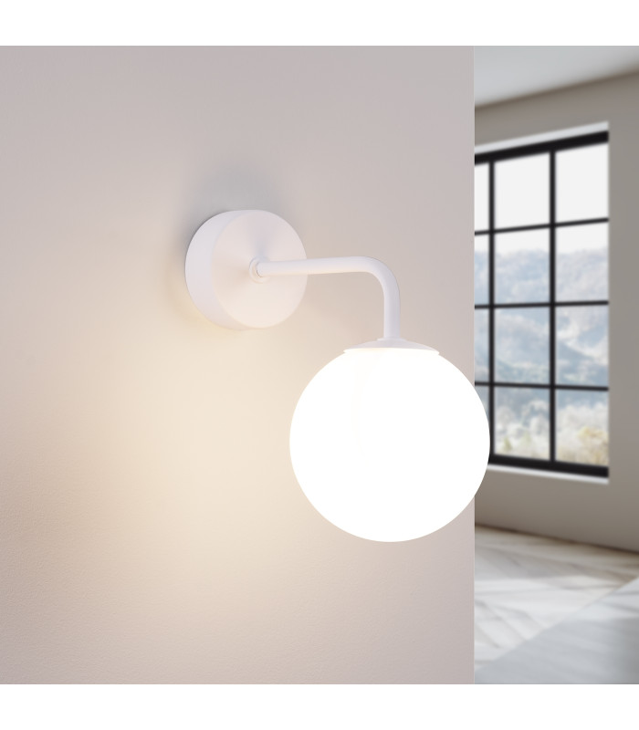 Astral Minimalist Globe Wall Lamp White-3