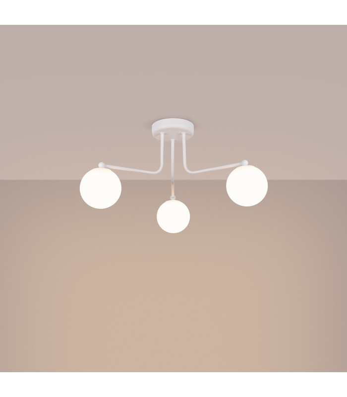 Astral Minimalist Semi Flush Ceiling 3 Light White-3