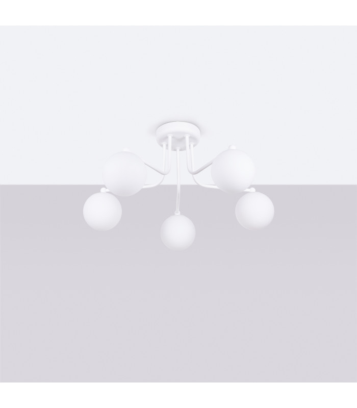 Astral Minimalist Semi Flush Ceiling 5 Light White-2