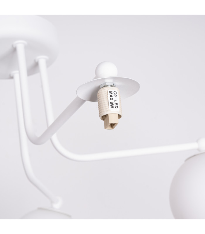 Astral Minimalist Semi Flush Ceiling 5 Light White-7