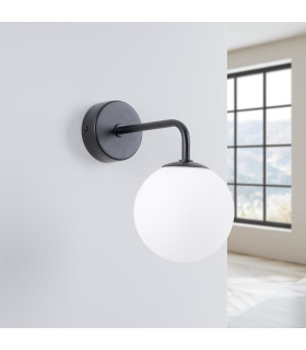 Astral Minimalist Globe Wall Lamp Black-2