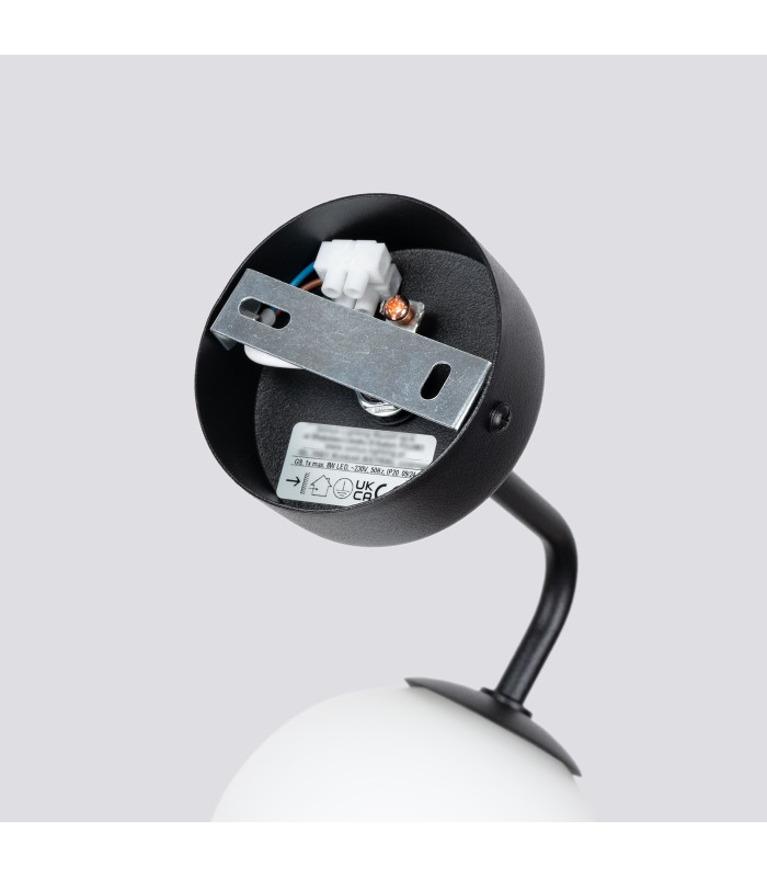 Astral Minimalist Globe Wall Lamp Black-4