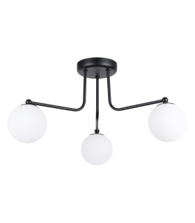 Astral Minimalist Semi Flush Ceiling 3 Light Black-1