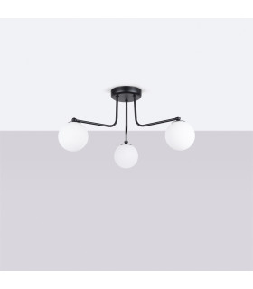 Astral Minimalist Semi Flush Ceiling 3 Light Black-2