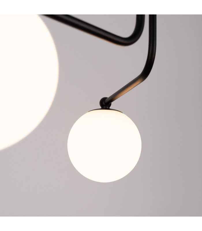 Astral Minimalist Semi Flush Ceiling 3 Light Black-4