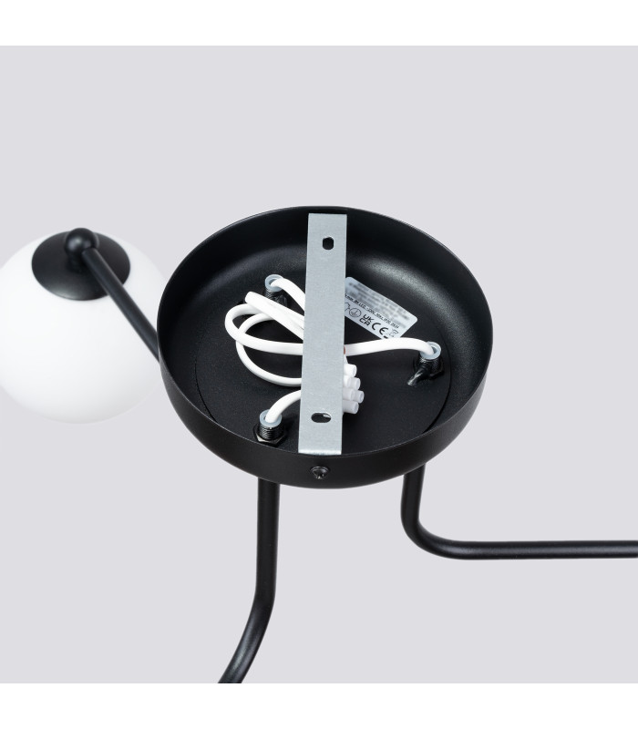 Astral Minimalist Semi Flush Ceiling 3 Light Black-6