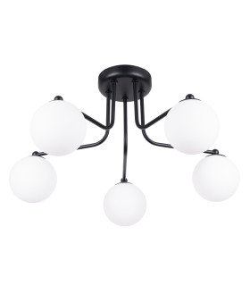 Astral Minimalist Semi Flush Ceiling 5 Light Black-1