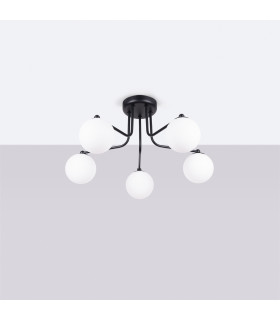 Astral Minimalist Semi Flush Ceiling 5 Light Black-2