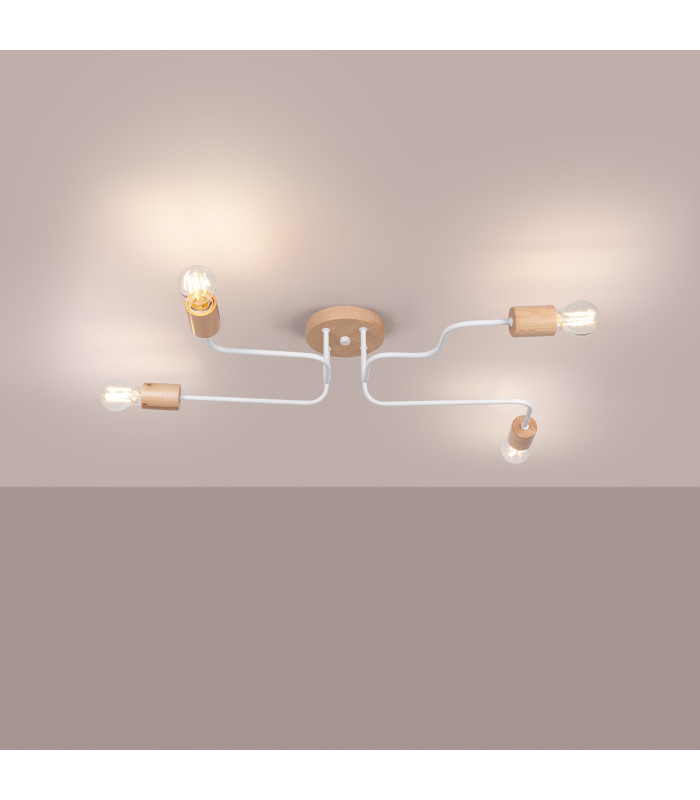 Timbo Loft Semi Flush Ceiling 4 Light White-3