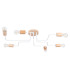 Timbo Loft Semi Flush Ceiling 6 Light White-1