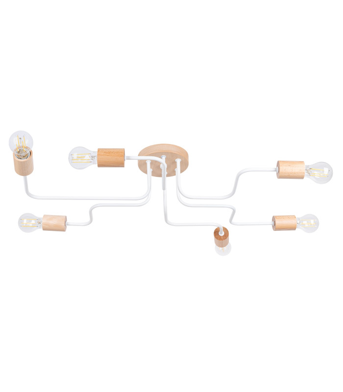 Timbo Loft Semi Flush Ceiling 6 Light White-1