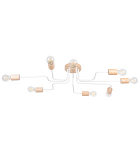 Timbo Loft Semi Flush Ceiling 8 Light White-1