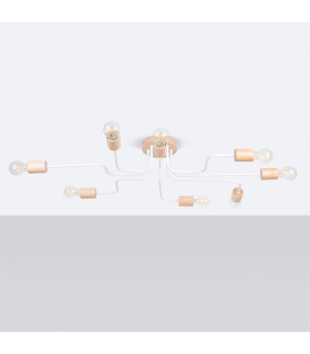 Timbo Loft Semi Flush Ceiling 8 Light White-2
