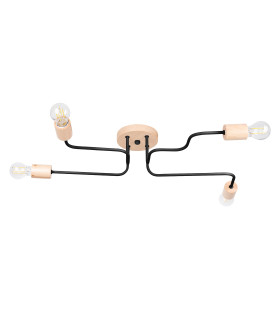 Timbo Loft Semi Flush Ceiling 4 Light Black-1