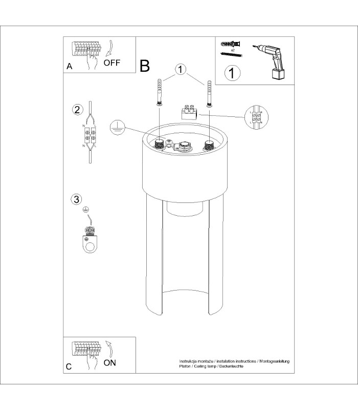 Flash Minimalist Ceiling Lamp White-9