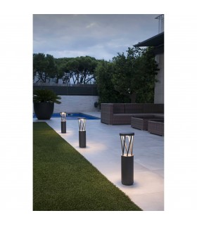 Outdoor Led Dark Grey Bollard Pedestal Lamp 10W 3000K IP65 - 2