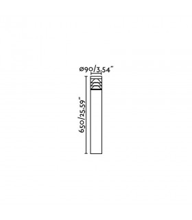 Outdoor LED 3 Dark Grey Bollard 10W 3000K IP65 - 2
