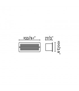 Outdoor LED Recessed Wall Light Dark Grey 5W 3000K IP54 - 2