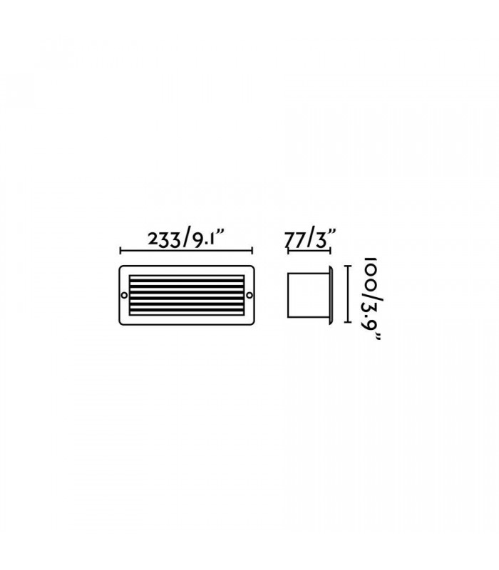 Outdoor LED Recessed Wall Light Dark Grey 5W 3000K IP54 - 2
