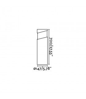 Outdoor Bollard Light Concrete 1x E27 IP65 - 2