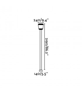 Outdoor LED Lamp Post Dark Grey 18W 3000K IP54 - 2