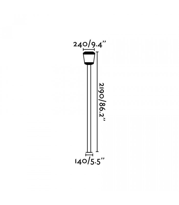 Outdoor LED Lamp Post Dark Grey 18W 3000K IP54 - 2