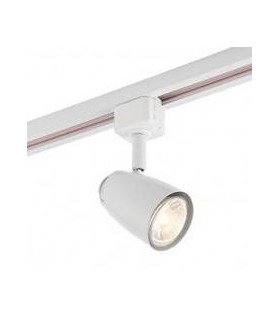 1 Light Track Head Light Only Gloss White, Chrome Plate, GU10 - 1