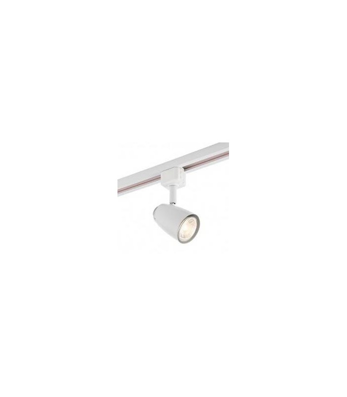 1 Light Track Head Light Only Gloss White, Chrome Plate, GU10 - 1