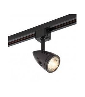1 Light Track Head Light Only Matt Black, Black