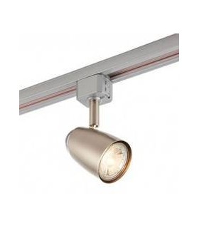 1 Light Track Head Light Only Satin Chrome Effect, Chrome Plate