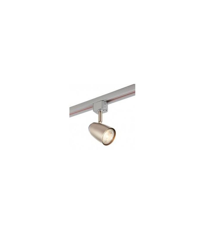 1 Light Track Head Light Only Satin Chrome Effect, Chrome Plate