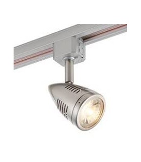 1 Light Track Light Satin Chrome Plate, Silver, GU10 - 1