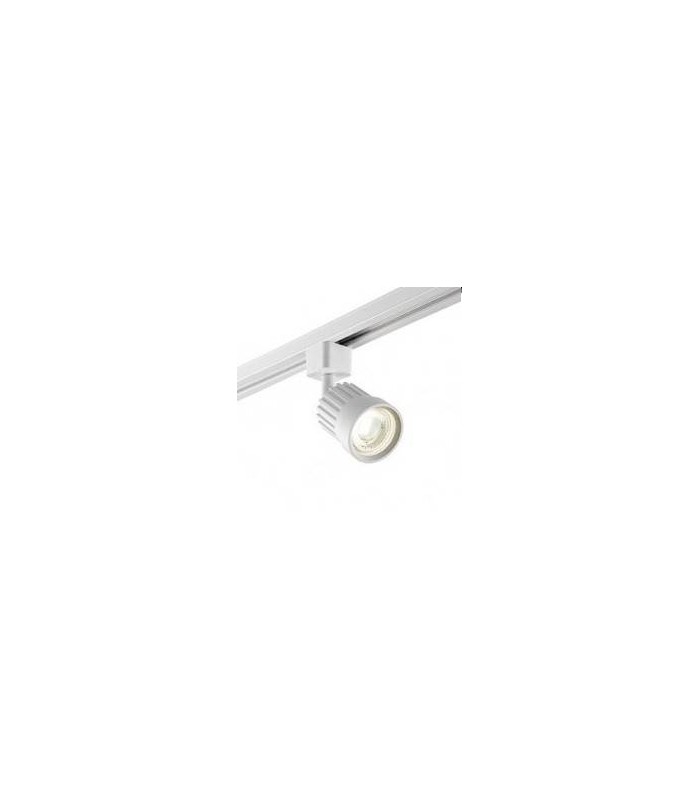 1 Light Track Integrated LED Head Light Only Matt White, Prismatic - 1