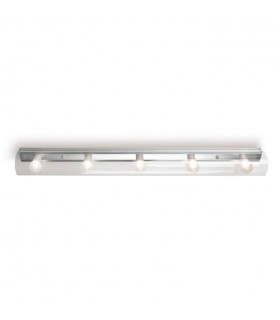 5 Light Bathroom Wall Light Aluminium - 1