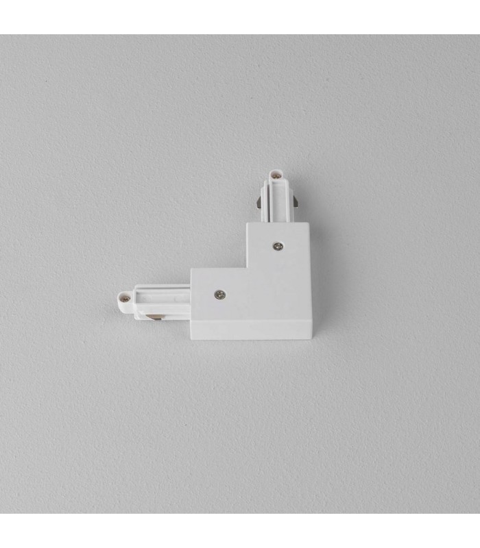 Corner Connector Left Track Lighting Matt White - 1