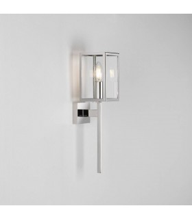 Outdoor Wall Light Polished Nickel IP44, E14 - 1