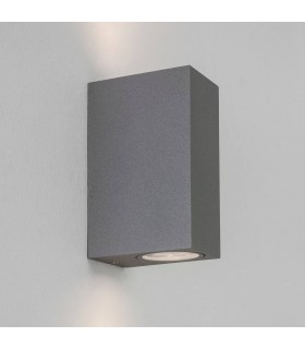 LED Outdoor Wall Light Textured Grey IP44, GU10 - 1