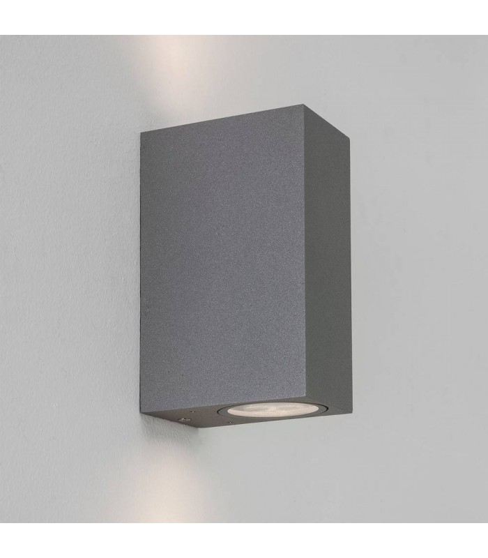 LED Outdoor Wall Light Textured Grey IP44, GU10 - 1