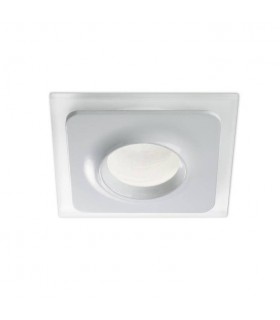 1 Light Bathroom Recessed Ceiling Light White IP65 - 1